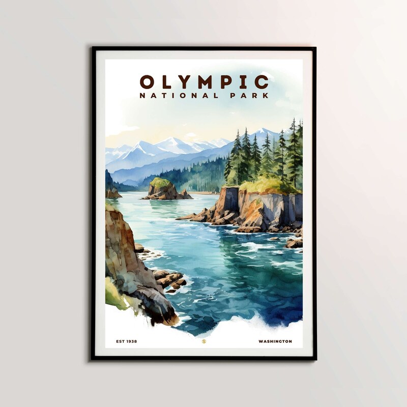 Olympic National Park Poster, Travel Art, Office Poster, Home Decor | S8